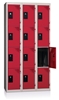 Vestiaire multicases 5 cases superposees 3 colonnes Larg 400mm
