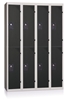 Vestiaire multicases 2 cases superposees 4 colonnes Larg 300mm