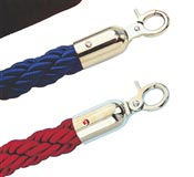 Cordon avec 2 crochets bleu et inox 
