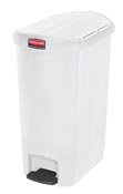 Poubelle Slim Jim Rubbermaid 50 L blanc étroit