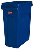 Collecteur Rubbermaid Slim Jim bleu 60 litres