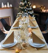 Nappe papier Noel jetable Or 1,20 x 5 m