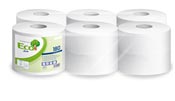 Papier toilette mini jumbo blanc 180 m 2 plis par 12