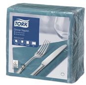 Serviette papier Tork 39x39 2 plis bleu pétrole colis de 1800