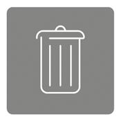 Aimant tri sélectif gris pour autres déchets 90x90 mm