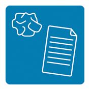 Aimant tri sélectif bleu pour papier 90x90 mm