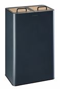 Poubelle tri sélectif Venus signature anthracite 2x40L