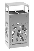 Poubelle de tri sélectif Cybel Extrême 2x60L inox