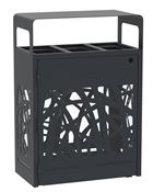 Poubelle de tri sélectif Cybel 3x60L anthracite ouvertures rectangles