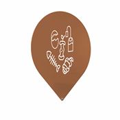 Plaque signalétique poubelle Trinox marron biodéchets