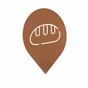 Plaque signalétique poubelle Trinox marron pain