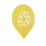 Plaque signalétique poubelle Trinox jaune recyclable