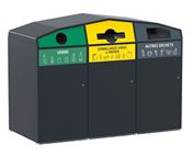 Poubelle caréné trirok 3x240L