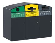 Poubelle caréné trirok 3x340L