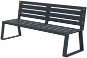 Banc en metal antracite 