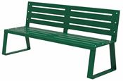 Banc en metal vert