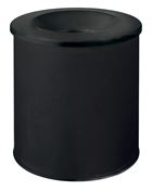 Poubelle anti-feu 15L noir neo