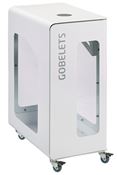 Poubelle de tri sélectif vigipirate à roulettes 90L gobelets cubatri blanc