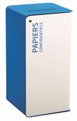 Poubelle de tri sélectif 75L papiers confidentiels cubatri blanc