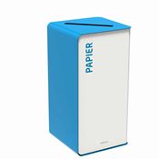 Poubelle de tri sélectif 75L papier cubatri blanc