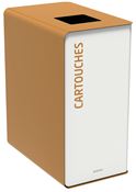 Poubelle de tri sélectif 90L cartouches cubatri blanc