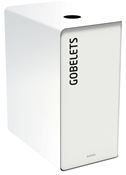 Poubelle de tri sélectif 90L gobelets cubatri blanc