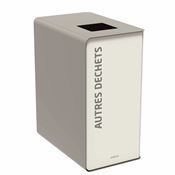 Poubelle de tri sélectif 90L autres déchets cubatri blanc