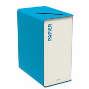 Poubelle de tri sélectif 90L papier cubatri blanc