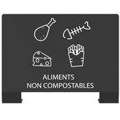 Plaque signalétique poubelle alitri aliments non compostables