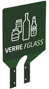 Plaque de tri verre vert