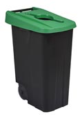 Poubelle de tri selectif 85L vert