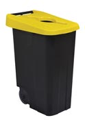 Poubelle de tri selectif 85L jaune