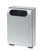 Poubelle murale exterieure Rossignol 30 L gris metal