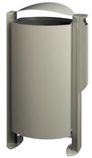 Poubelle cendrier sur pied exterieure 100L 3L Rossignol gris ciment