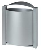 Poubelle murale exterieure 40 L Rossignol gris metal