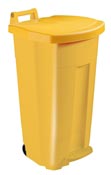 Poubelle tri sélectif cuisine 90 L jaune