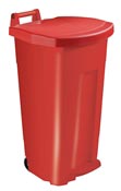 Poubelle tri sélectif cuisine 90 L rouge