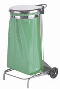Poubelle de cuisine inox collecroule HACCP Rossignol 110 litres