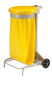 Poubelle de cuisine collecroule HACCP couvercle jaune 110 litres