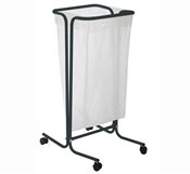 Support sac poubelle 110 litres sur roulettes gris