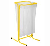 Support sac poubelle 110 litres sur pieds jaune 
