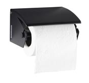 Distributeur papier toilette rouleaux acier noir manga