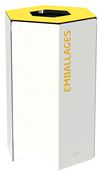 Poubelle tri sélectif Rossignol 50L emballages blanc