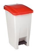 Poubelle de cuisine Rossignol 60 litres HACCP couvercle rouge