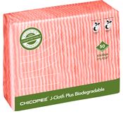 Lavette biodégradable J-Cloth Plus rouge par 50