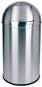 Poubelle dome 40L JVD inox avec trappe