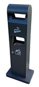 Cendrier borne corbeille 10L cendrier 1,7L