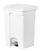 Poubelle cuisine HACCP 45 L a pedale blanche