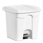 Poubelle cuisine HACCP 30 L a pedale blanche