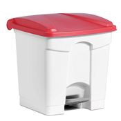 Poubelle cuisine HACCP 30 L a pedale rouge